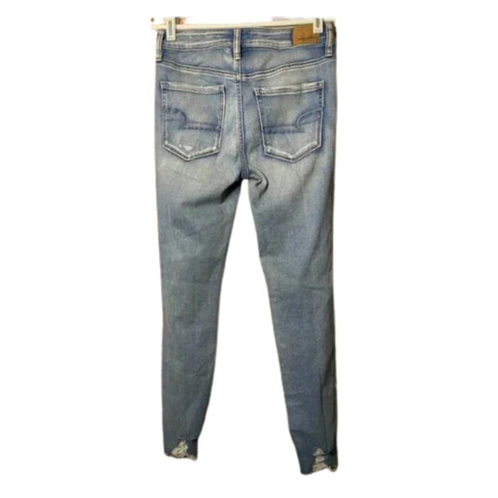American Eagle Outfitters Super Stretch X High Rise Ripped Distressed Jeans - Picture 2 of 6
